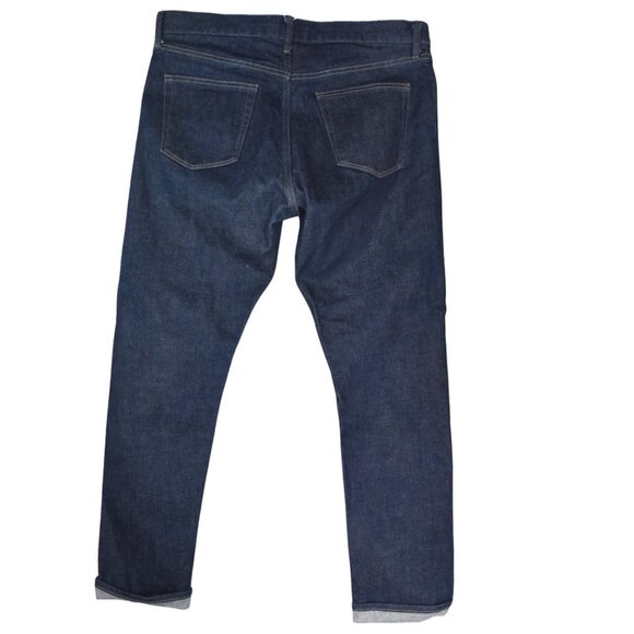 Uniqlo Men's Slim Straight Jeans - Navy - Picture 2 of 9